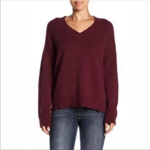 NWT Melrose & Market Burgundy V-Neck Sweater